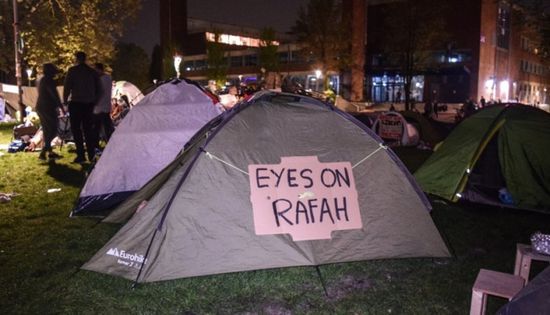 الشرطة الهولندية تفض احتجاجاً مؤيداً للفلسطينيين في جامعة أمستردام