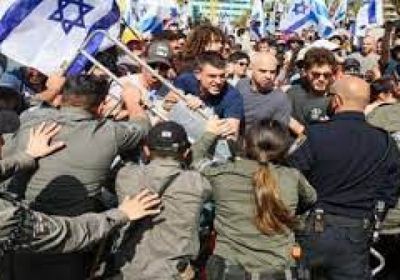 اشتباكات بين شرطة الاحتلال والمتظاهرين الإسرائيليين