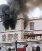 حريق داخل القصر الجمهوري بالخرطوم