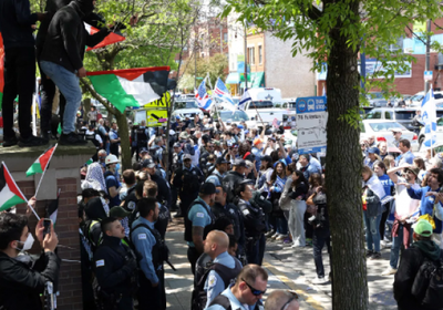 متظاهرون يطالبون جامعة شيكاغو بقطع علاقاتها بإسرائيل