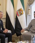 رئيس الإمارات يبحث مع وزير الاقتصاد والمالية الفرنسي العلاقات بين البلدين