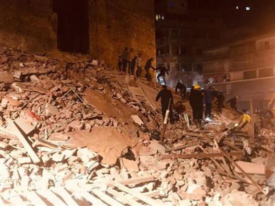 انهيار عقار مكون من 4 طوابق في مصر