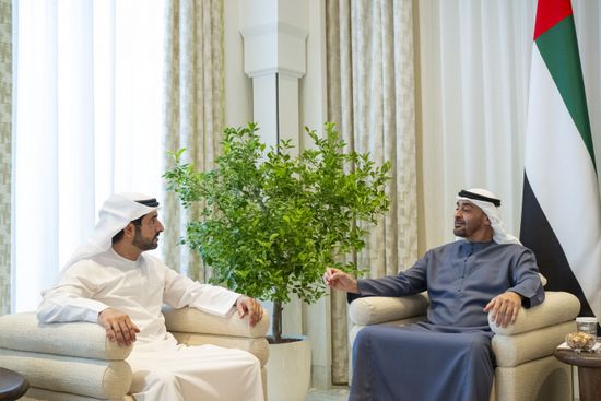 رئيس الإمارات يستقبل حمدان بن راشد في قصر الشاطئ