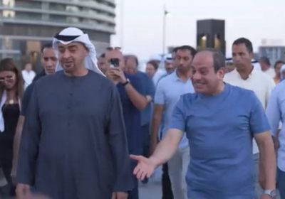 الرئيس السيسي يصطحب محمد بن زايد لزيارة مهرجان العلمين