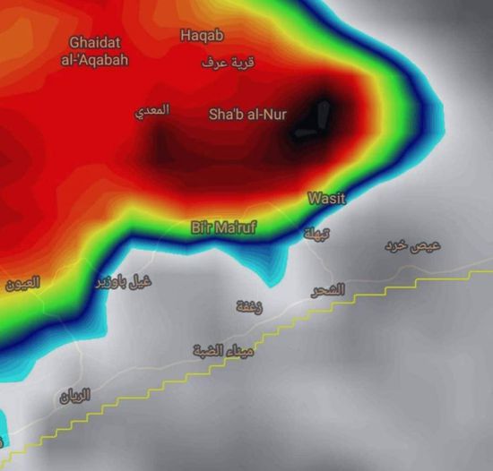 تحذيرات من الصواعق الرعدية شمال الشحر