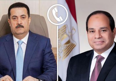 السيسي ورئيس الوزراء العراقي يؤكدان حرصهما على دفع العلاقات المشتركة