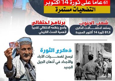 61 عاما على ثورة 14 أكتوبر.. التضحيات مستمرة (إنفوجراف)