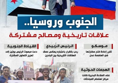 الجنوب وروسيا.. علاقات تاريخية ومصالح مشتركة (إنفوجراف)