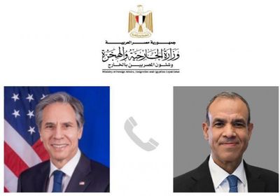 هاتفياً.. وزير الخارجية المصري يبحث مع نظيره الأمريكي التطورات بالشرق الأوسط