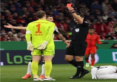 إيقاف نوير مباراتين بكأس ألمانيا بعد طرده أمام ليفركوزن