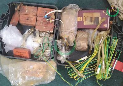 ضبط 5 عبوات ناسفة شديدة الانفجار في لحج