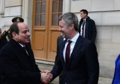 قبل مغادرته كوبنهاجن.. ملك الدنمارك يودع الرئيس السيسي بمقر إقامته