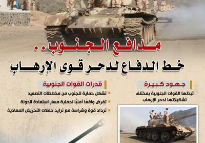 مدافع الجنوب.. خط الدفاع لدحر قوى الإرهاب (إنفوجراف)