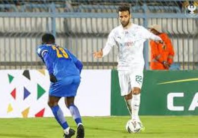 إصابة جابر لاعب المصري خلال التعادل مع بلاك بولز في الكونفدرالية