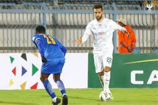 إصابة جابر لاعب المصري خلال التعادل مع بلاك بولز في الكونفدرالية