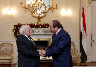 الرئيس السيسي يلتقي نظيره الأيرلندي بالقصر الجمهوري في دبلن