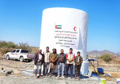 "هلال الإمارات" يفتتح مشروع خزان مياه الحزم في شبوة