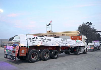 الإمارات.. 3 قوافل مساعدات تصل قطاع غزة ضمن "الفارس الشهم 3"