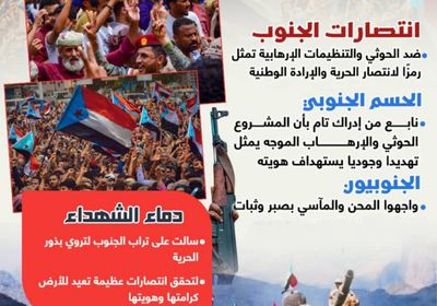 انتصارات الجنوب.. رمز الحرية والإرادة الوطنية (إنفوجراف)