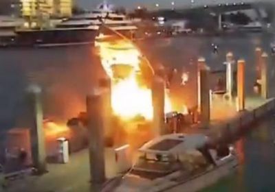 مصرع وإصابة 6 أشخاص جراء انفجار قارب بولاية فلوريدا