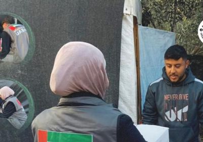 الإمارات.. توزيع طرود غذائية على 120 أسرة بمخيم شناعة في غزة