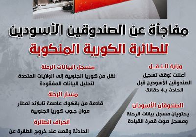 مفاجأة عن الصندوقين الأسودين للطائرة الكورية المنكوبة (إنفوجراف)