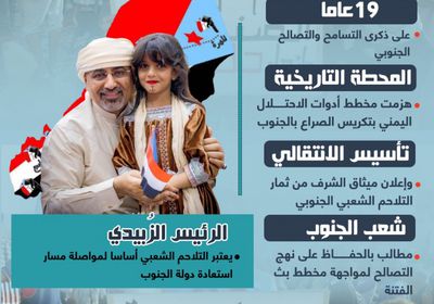 التصالح والتسامح الجنوبي.. ركيزة استعادة الدولة الفيدرالية (إنفوجراف)