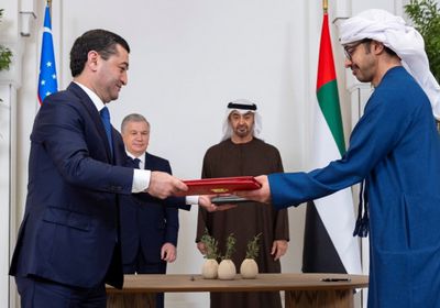 رئيس الإمارات ونظيره الأوزبكي يشهدان توقيع إعلان شراكة بين البلدين