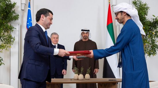 رئيس الإمارات ونظيره الأوزبكي يشهدان توقيع إعلان شراكة بين البلدين
