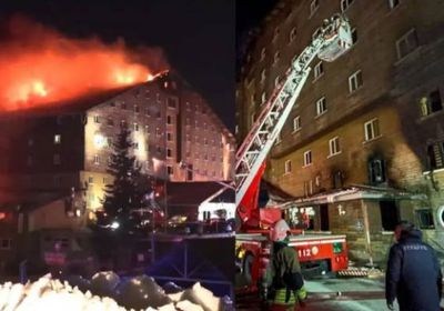 تركيا.. اعتقال 14 شخصًا على خلفية حريق الفندق