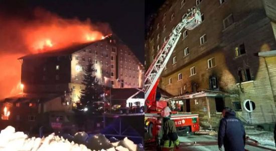 تركيا.. اعتقال 14 شخصًا على خلفية حريق الفندق