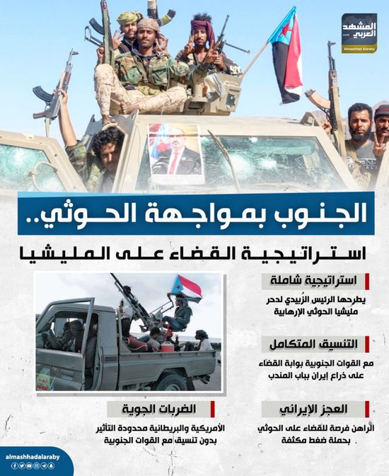 الجنوب بمواجهة الحوثي.. استراتيجية القضاء على المليشيا (إنفوجراف)