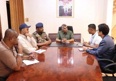 مدير أمن ساحل حضرموت يستقبل فريق برنامج الأمم المتحدة الإنمائي