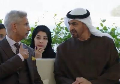 رئيس الإمارات يستقبل وزير الشؤون الخارجية بالهند في قصر البحر