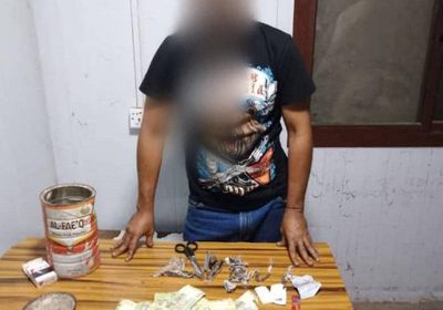 ضبط متهم بحيازة 62 جراما من الحشيش في كريتر