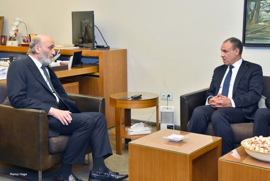 وزير الخارجية المصري يجتمع مع رئيس حزب القوات اللبنانية