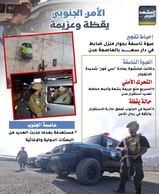 الأمن الجنوبي.. يقظة وعزيمة (إنفوجراف)