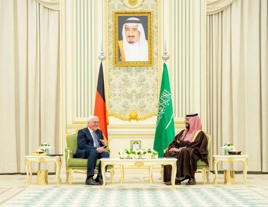 ولي العهد السعودي يستقبل رئيس ألمانيا في قصر اليمامة