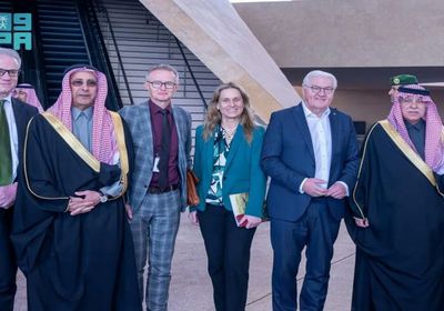 الرئيس الألماني يزور حديقة الملك سلمان في الرياض