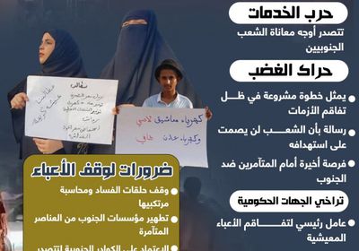 حرب الخدمات.. ماذا يحتاج الجنوب لكبح التحديات (إنفوجراف)