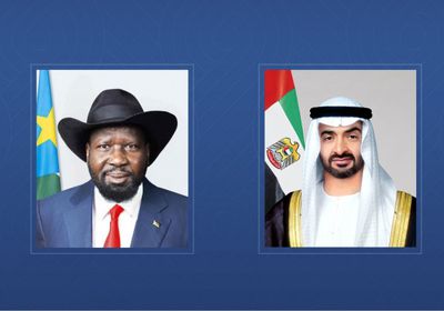 محمد بن زايد يستقبل رئيس جنوب السودان في قصر الشاطئ