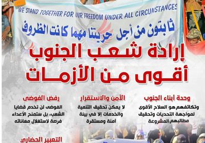 إرادة شعب الجنوب أقوى من الأزمات (إنفوجراف)