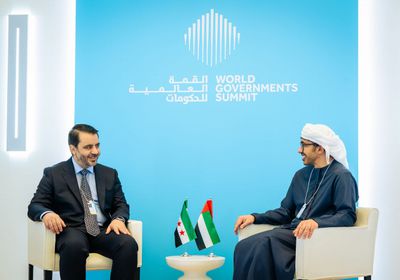 وزير الخارجية الإماراتي يبحث مع أسعد الشيباني العلاقات الثنائية