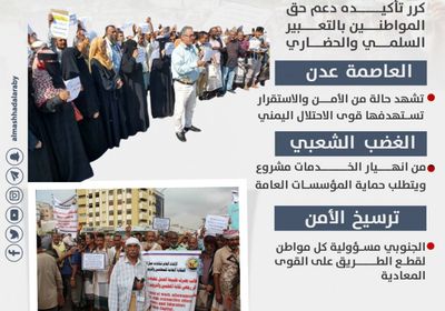 الانتقالي يحمي حق التظاهر السلمي (إنفوجراف)