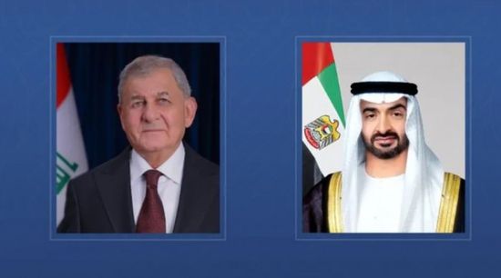 رئيس الإمارات يستقبل نظيره العراقي في قصر الشاطئ