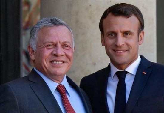 العاهل الأردني يبحث مع ماكرون المستجدات في غزة