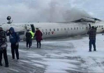 دلتا إيرلاينز: معظم ركاب طائرة تورونتو المنكوبة خرجوا من المستشفيات