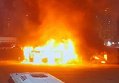 انفجار حافلات ركاب فارغة جنوبي تل أبيب