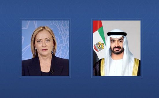محمد بن زايد وميلوني يشهدان جانباً من منتدى الأعمال الإماراتي الإيطالي