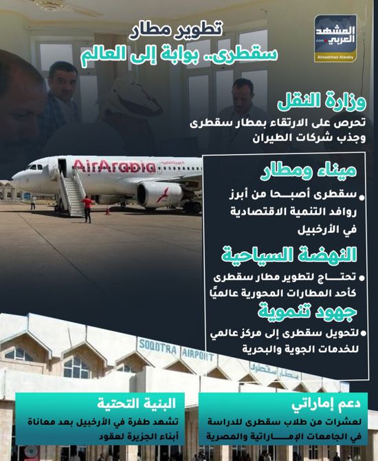 تطوير مطار سقطرى.. بوابة إلى العالم (إنفوجراف)